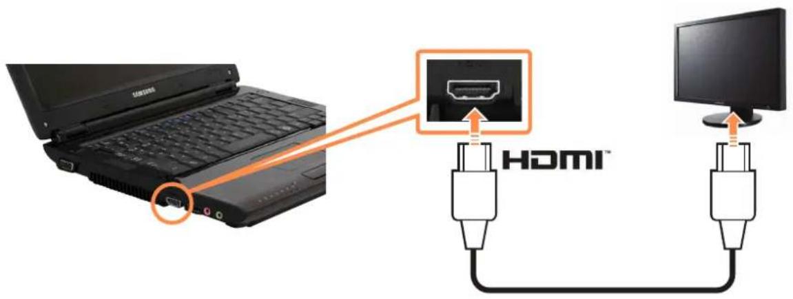 SAMSUNG NP-P210I - Connecting to the HDMI port (Optional) - 1