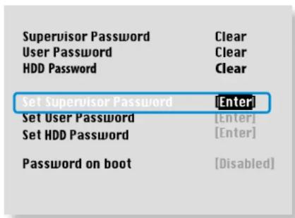 SAMSUNG NP900X3B - Setting a Supervisor Password - 1