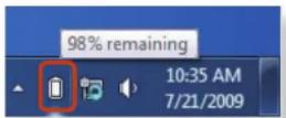 SAMSUNG NP900X1B - Confirming the battery charge in the Taskbar - 1