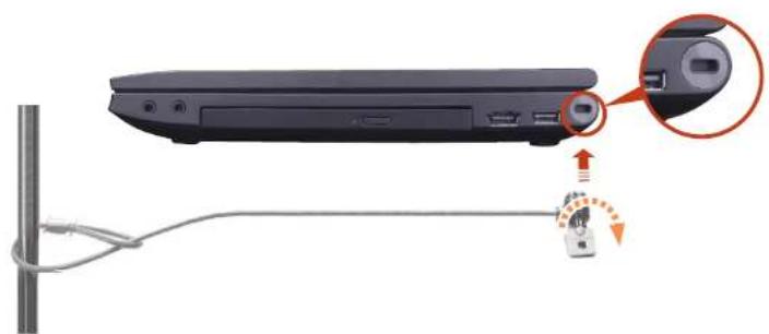 SAMSUNG NP600B4BI - Using the Security Slot - 1