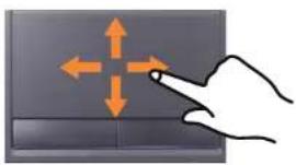 SAMSUNG NP600B4BI - Moving the cursor on the screen - 1