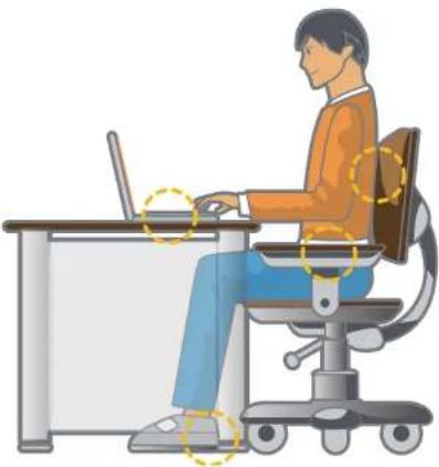 SAMSUNG NP305E7AH - Adjust the heights of desks and chairs appropriate to your height. - 1