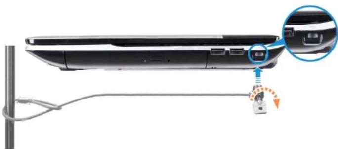 SAMSUNG NP305E7AH - Using the Security Slot (Optional) - 1