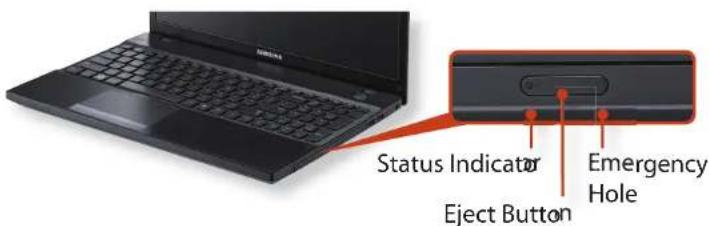 SAMSUNG NP300V3AH - Inserting and Ejecting a CD - 1