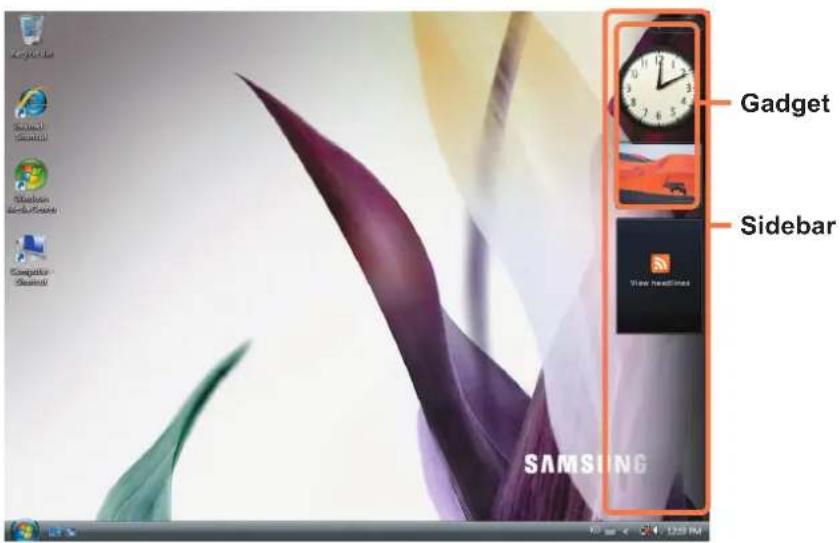 SAMSUNG NP-X65 - Sidebar / Gadget Structure - 1