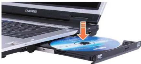 SAMSUNG NP-X65 - Inserting and Ejecting a CD - 2