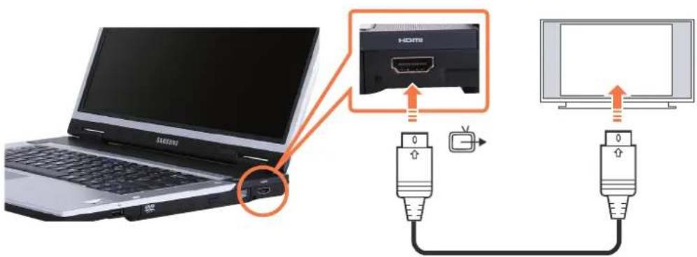 SAMSUNG NP-X65 - Connecting to the HDMI port - 1