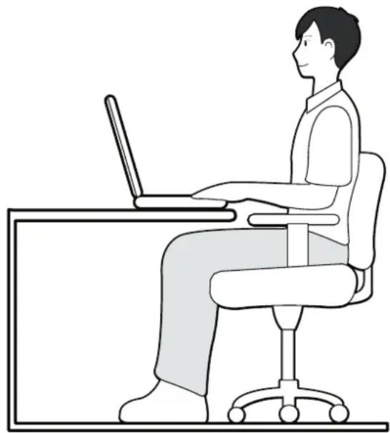 SAMSUNG NP-X65 - Adjust the heights of desks and chairs appropriate to your height. - 1