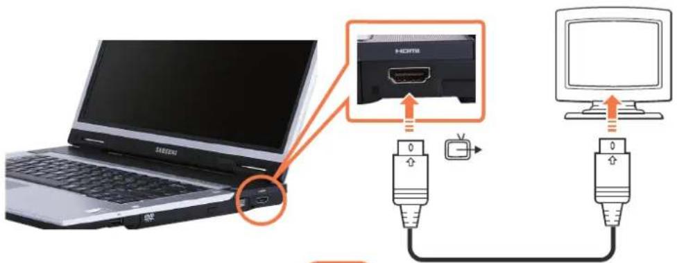 SAMSUNG NP-X65 - Connecting to the HDMI port - 1