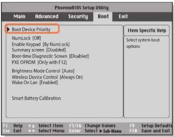 SAMSUNG NP-X65 - Changing the Boot Priority - 1