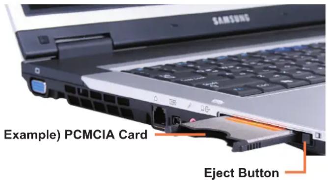 SAMSUNG NP-X65 - To insert a PC card - 1