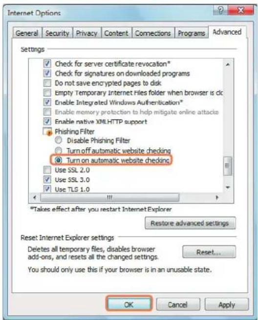 SAMSUNG NP-X65 - Phishing Filter Settings - 2