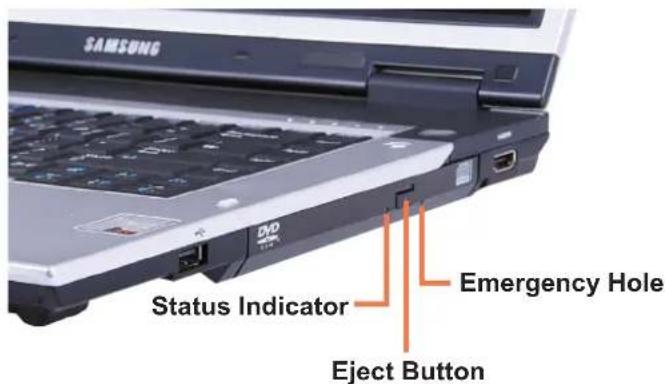 SAMSUNG NP-X65 - Inserting and Ejecting a CD - 1