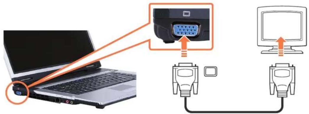 SAMSUNG NP-X65 - Connecting to the Monitor port - 1
