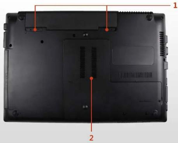SAMSUNG NP-RF510E - Bottom View - 1