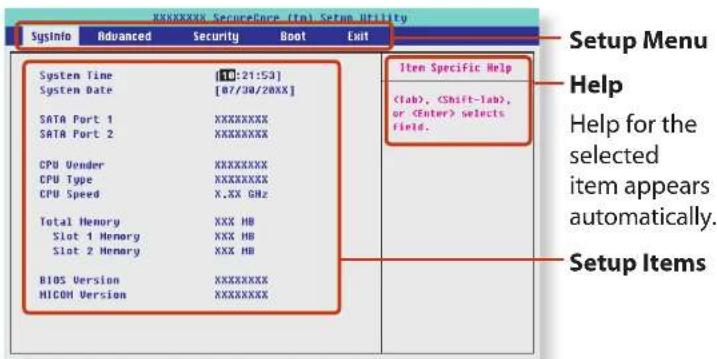 SAMSUNG NP-RF510E - The BIOS Setup Screen - 2