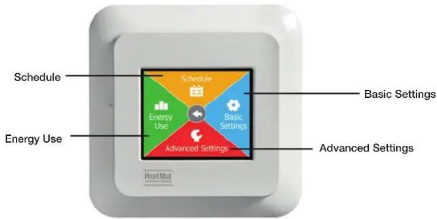 Heat Mat NGT-STND-2.0 NGTouch - The main menu includes: - 1