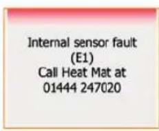 Heat Mat NGT-STND-2.0 NGTouch - Error messages: - 2