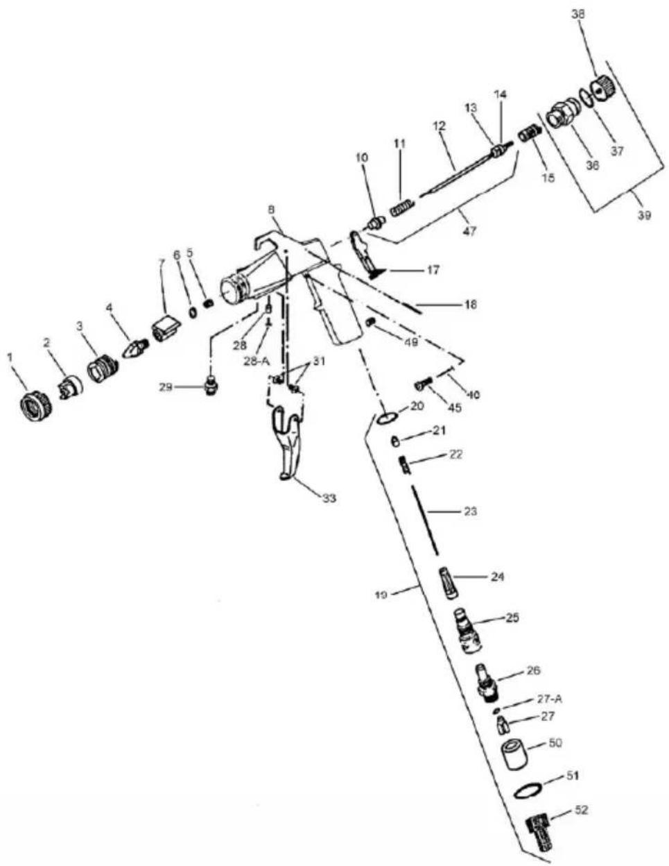 Metacap D/A - Aufbauder METACAP-Spritzpistole D/A - 1