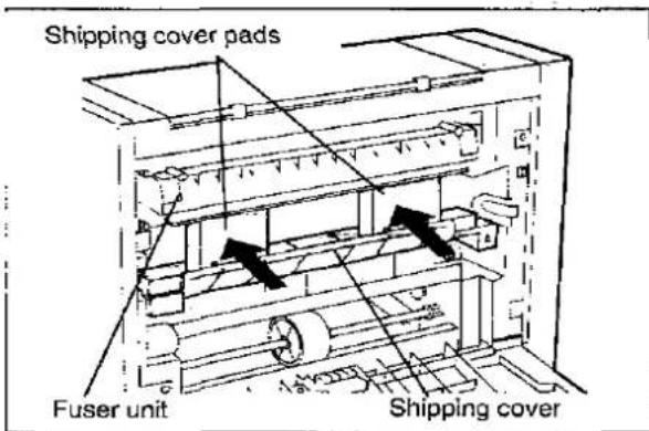 Shipping cover pads Fuser unit Shipping cover