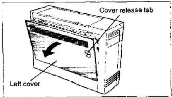 Cover release tab Left cover