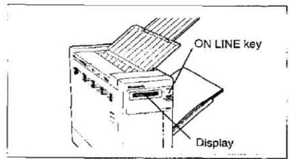 ON LINE key Display