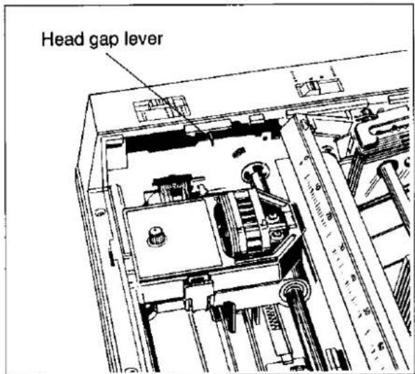 Head gap lever