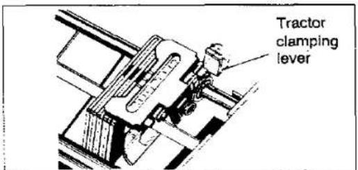 Tractor clamping lever