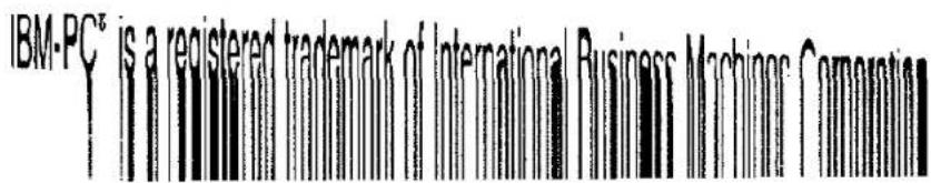 IBM-PC® is a registered trademark of International Business Machines Corporation
