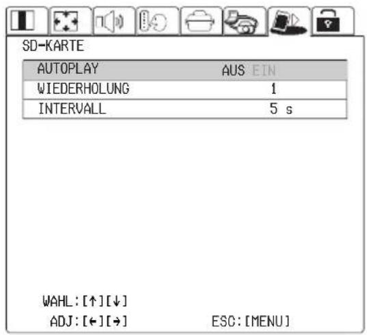 PANASONIC PT-L735NTE - SD KARTE-Menü (Seite 48) (nur PT-L735NTE) - 1