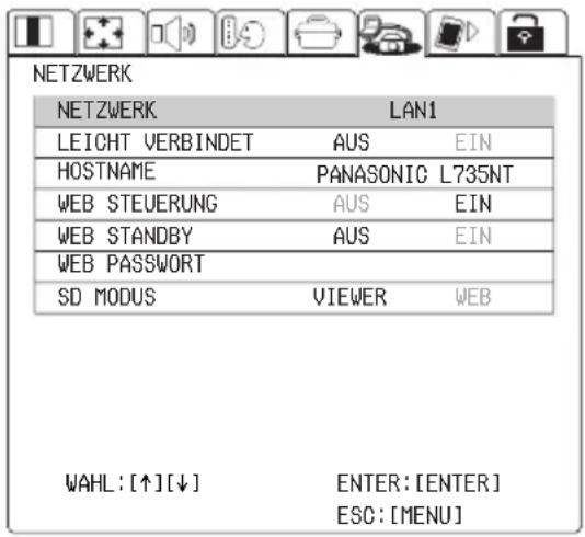 PANASONIC PT-L735NTE - Netzwerkeinstellung(nur PT-L735NTE) - 1