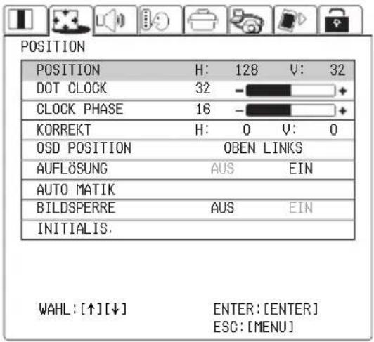 PANASONIC PT-L735NTE - Positionsmenü (Seite 40) Wenn ein RGB-Signal anliegt - 1
