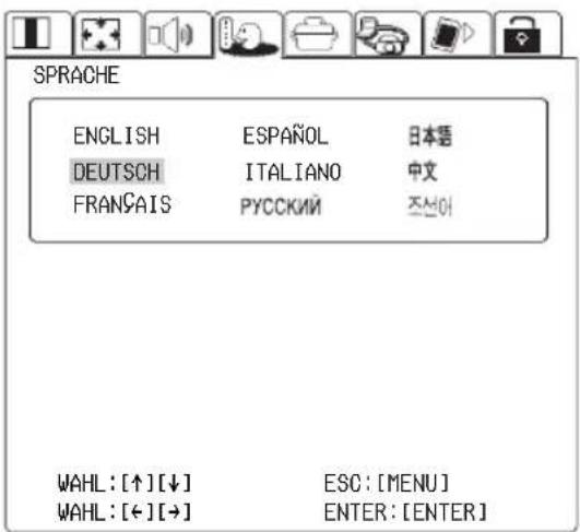PANASONIC PT-L735NTE - Ändern der Anzeigesprache - 1