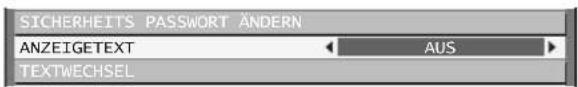 SICHERHEITS PASSWORT ÄNDERN ANZEIGE TEXT AUS TEXTWECHSEL