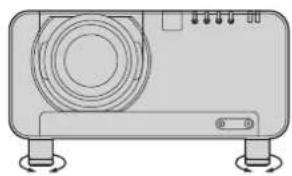 PANASONIC PT-D12000E - Einstellen der Gerätefüße - 1