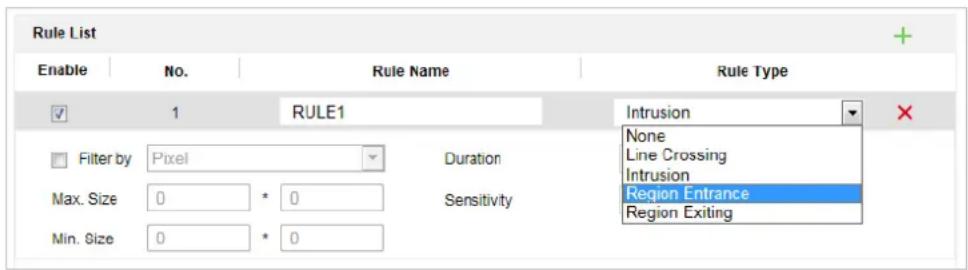 Hikvision DS-2TD6236-50H2L - - Rule Configuration: - 1