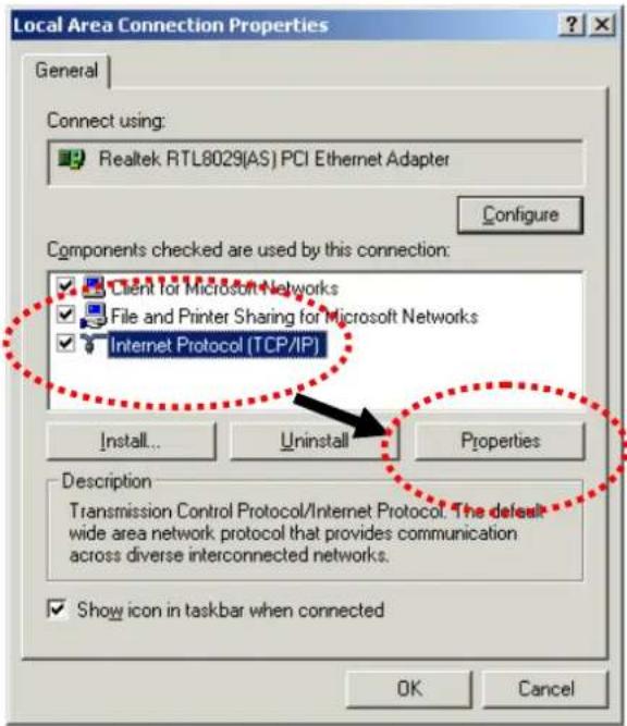 Draytek Vigor VAP902 - Windows 2000 IP Address Setup - 1