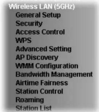 Draytek Vigor VAP902 - Wireless LAN (5GHz) Settings for AP Mode - 1