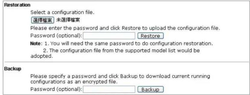 Draytek Vigor VAP902 - Backup the Configuration - 1