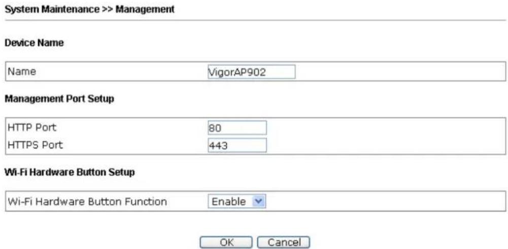 Draytek Vigor VAP902 - Management - 1