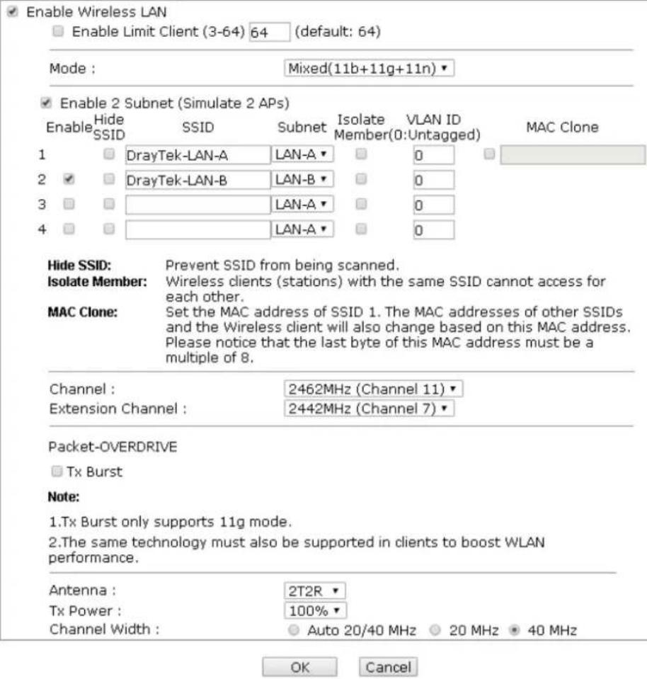 Draytek Vigor VAP902 - General Setting ( IEEE 802.11 ) - 1