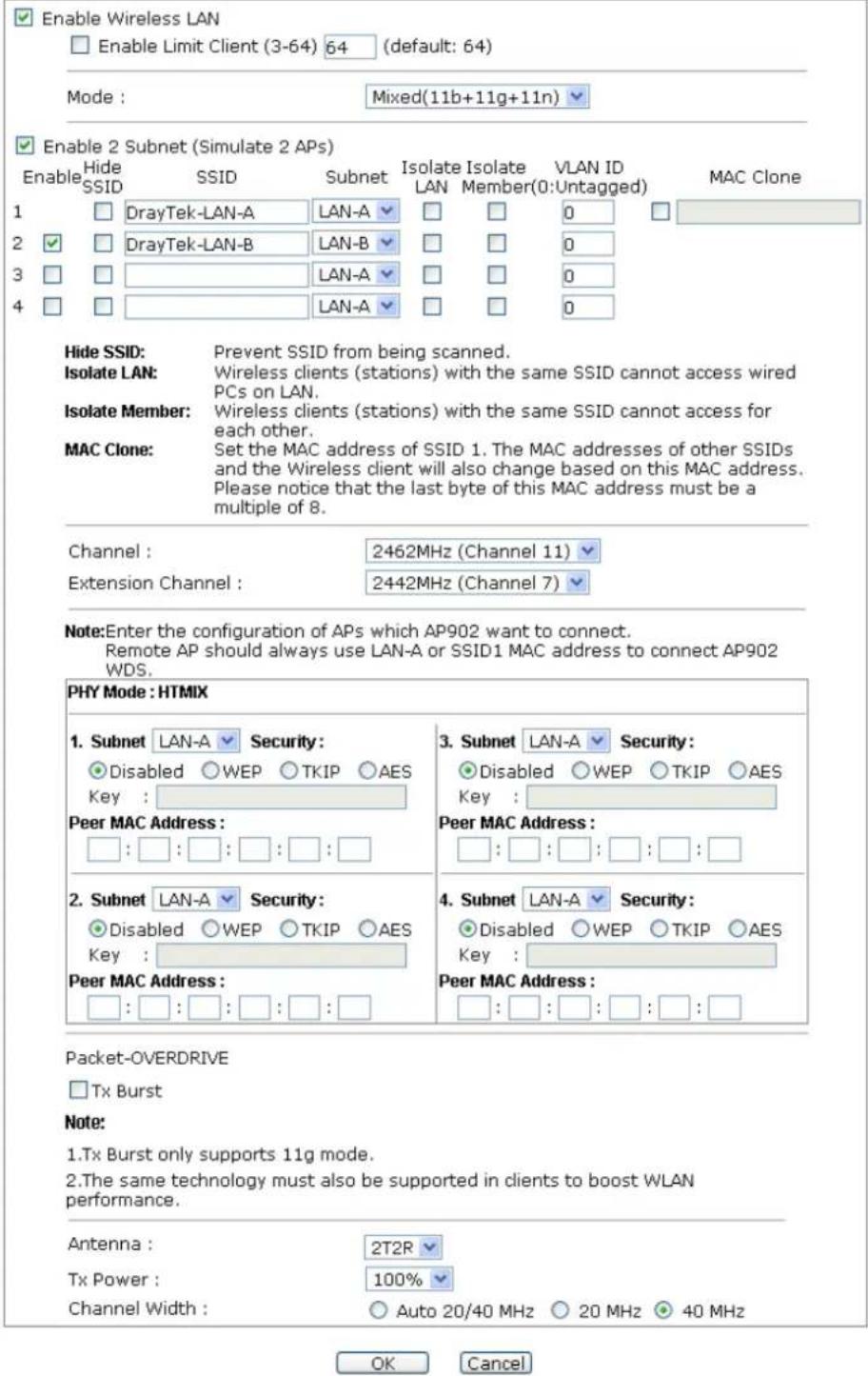 Draytek Vigor VAP902 - General Setting ( IEEE 802.11 ) - 1