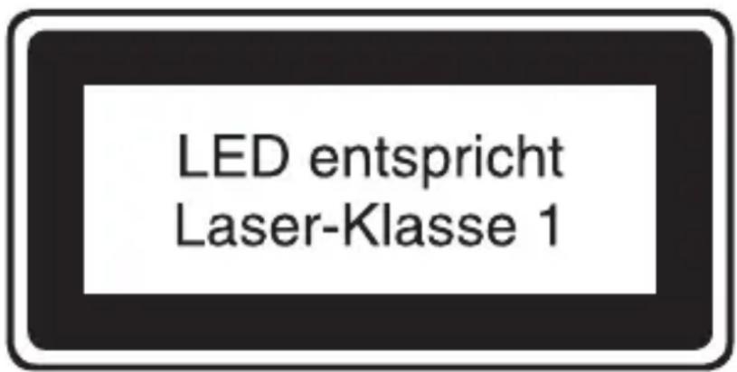 LED entspricht Laser-Klasse 1