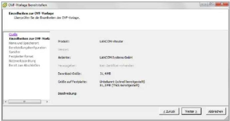 LANCOM vRouter 250 - Inbetriebnahme in VMware ESXi-Server - 5