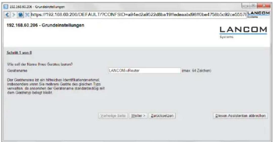 LANCOM vRouter 250 - Grundeinstellungen - 1