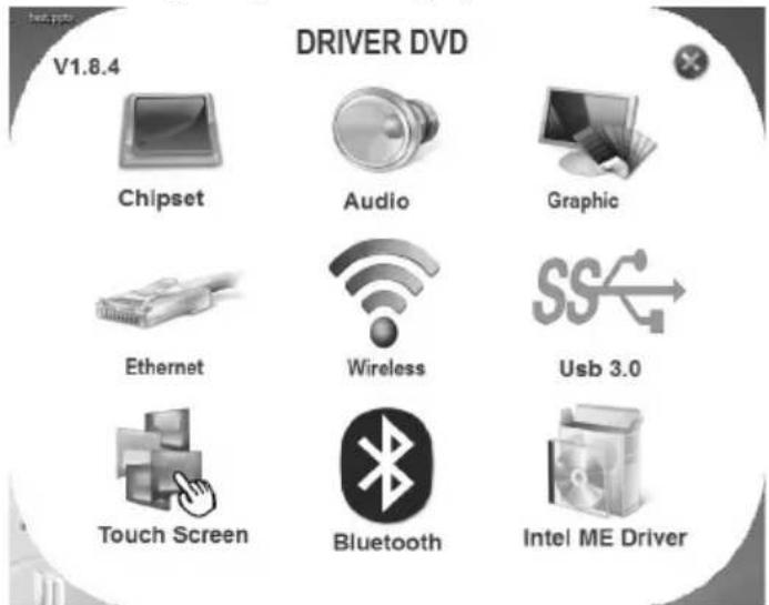 V1.8.4 DRIVER DVD Chipset Audio Graphic Ethernet Wireless USB 3.0 Touch Screen Bluetooth Intel ME Driver