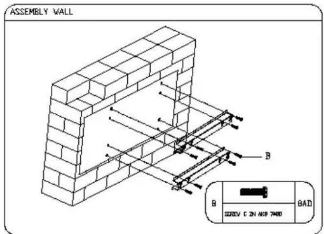 ASSEMBLY WALL B BAD SIZEV C 2N AWB 7400