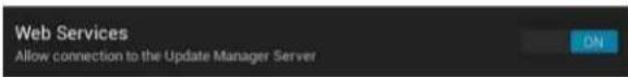 Web Services Allow connection to the Update Manager Server