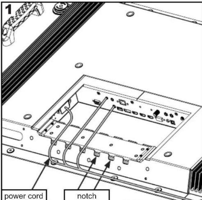 1 power cord notch