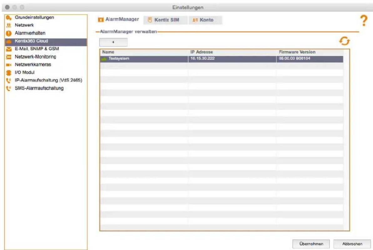 Kentix KIO7053 - AlarmManager verwalten - 1